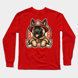 Belgian Malinois Fire fighter Long Sleeve T-Shirt